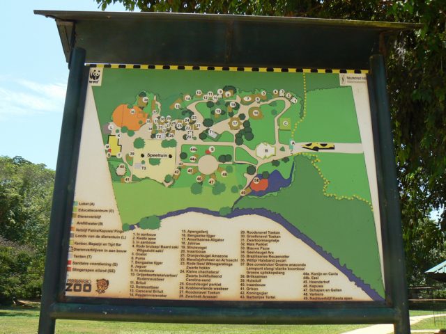 Paramaribo Zoo plattegrond