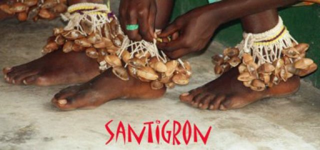 Santigron anklets with text